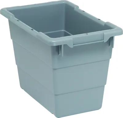 Quantum TUB1711-12GYCS Cross Stack Tub, 100 lb capacity, Gray, Case of 6