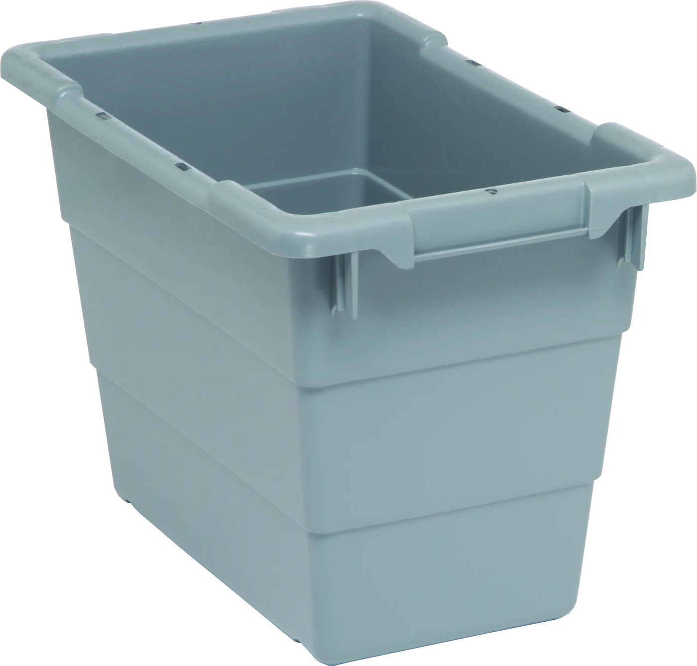 Quantum TUB1711-12GYCS Cross Stack Tub, 100 lb capacity, Gray, Case of 6