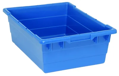 Quantum TUB2417-8BLCS Cross Stack Tub, 100 lb capacity, Blue, Case of 6