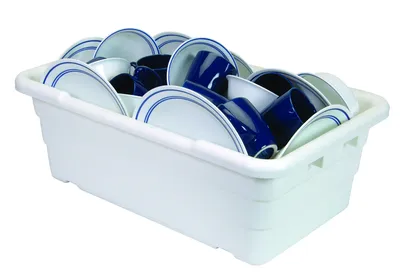 Quantum TUB1711-8WTCS Cross Stack Tub, 100 lb capacity, White, Case of 6 — in use