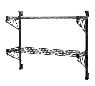 Quantum WC34-1448WC-2 Cantilever Single Wine Shelf Post Wall Mount, 48"D x 14"W, 96 bottles capacity, Chrome