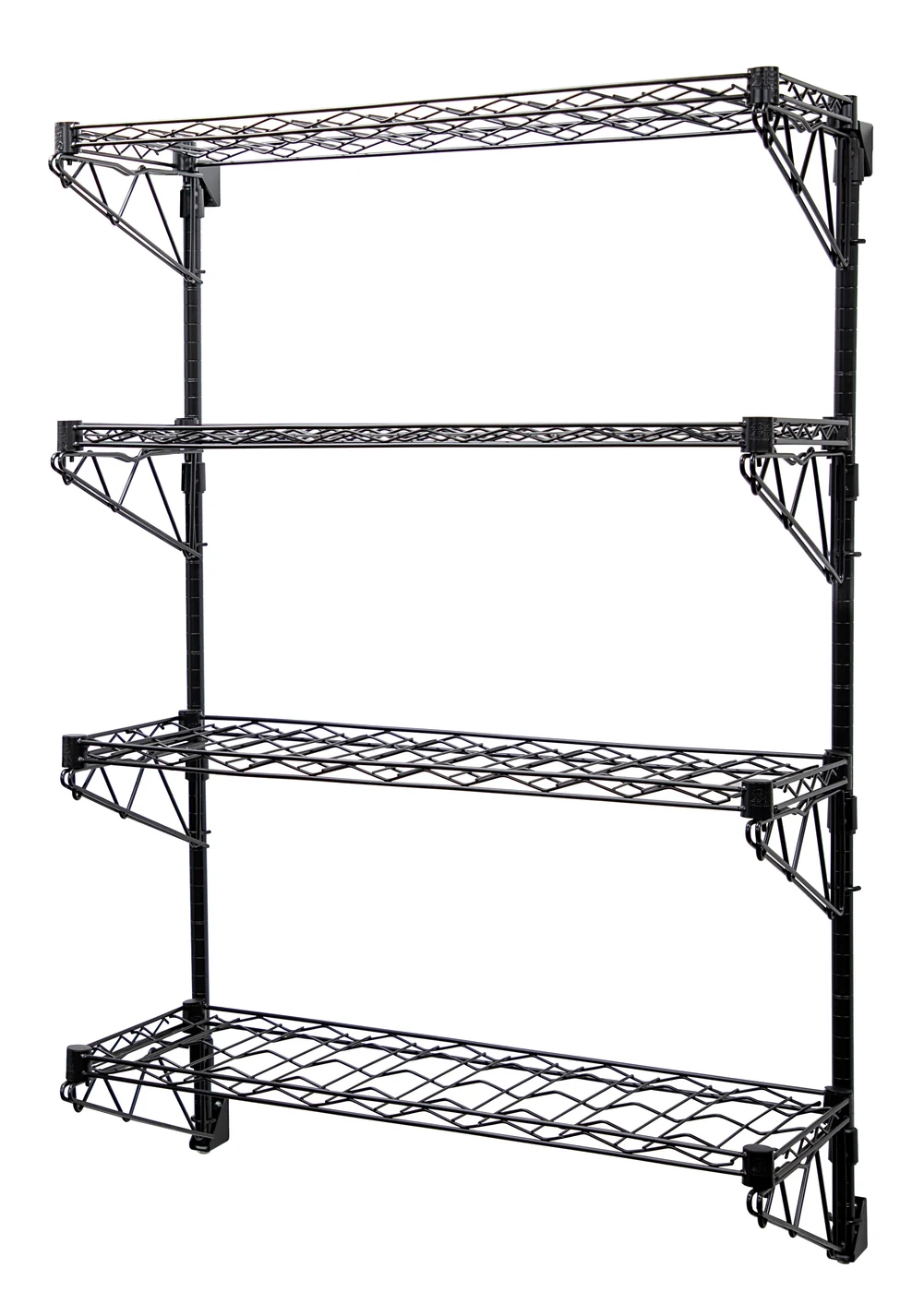 Quantum WC54-1436WC-4 Cantilever Single Wine Shelf Post Wall Mount, 36"D x 14"W, 96 bottles capacity, Chrome