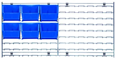 Quantum WLP-1836C-2102030GN Wire Louvered Panel, 36"W x 18"H, 175 lb capacity, Chrome