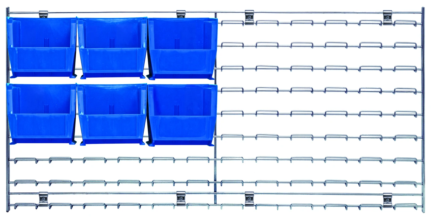 Quantum WLP-1836C-2102030GN Wire Louvered Panel, 36"W x 18"H, 175 lb capacity, Chrome