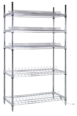 Quantum WR-R264C Reel Shelving Unit, 36"W x 18"D x 69"H, 400 lb capacity, Chrome