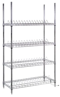 Quantum WR-R60C Reel Shelving Unit, 36"W x 18"D x 69"H, 400 lb capacity, Chrome