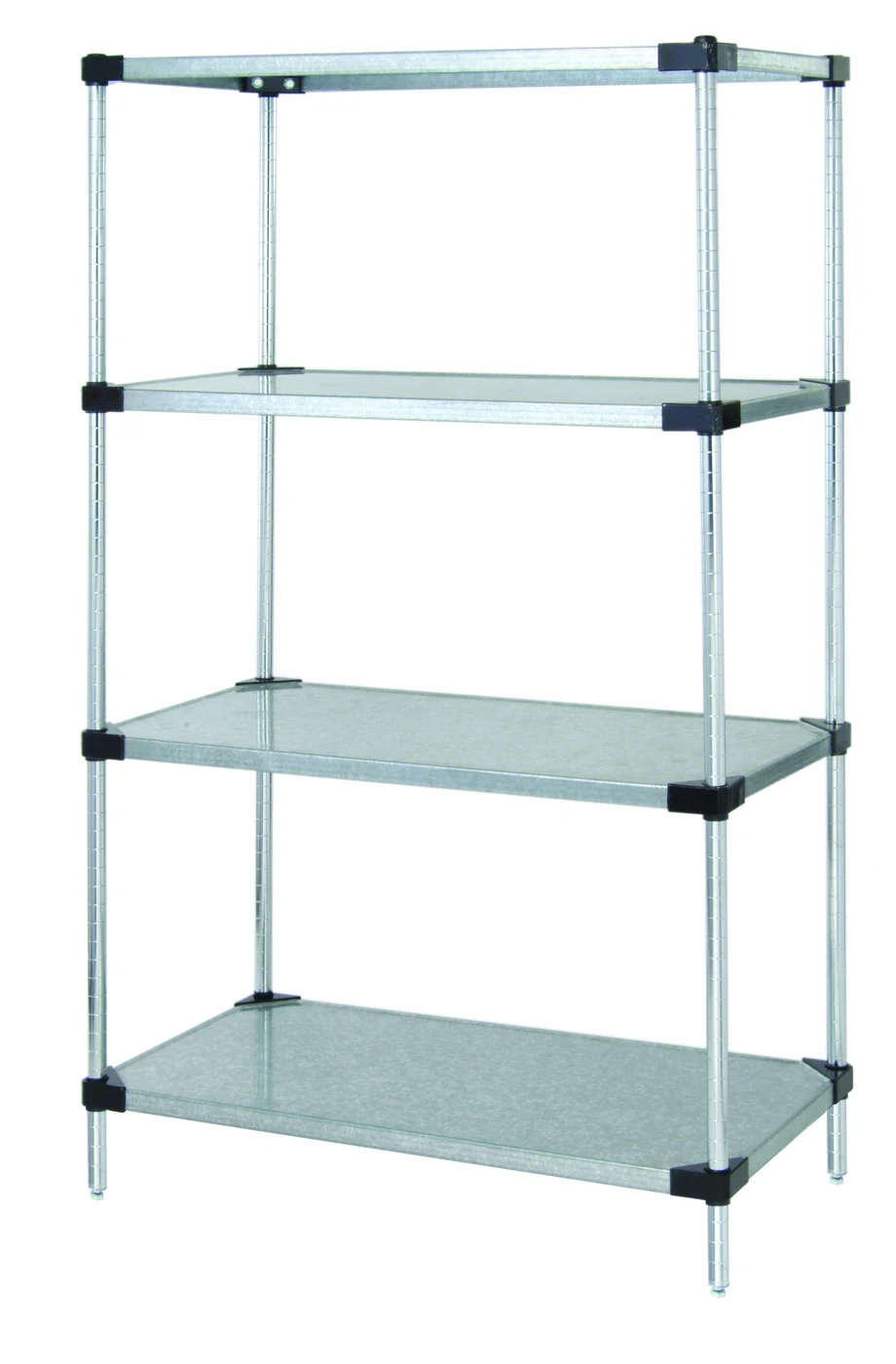 Quantum WR54-1454SG Solid Shelving Starter Kit, 54"W x 14"D x 54"H, 400-600 lb capacity, Galvanized