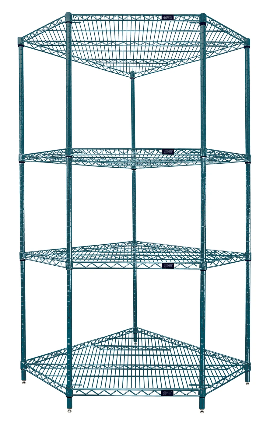 Quantum WR54-2442CRNP Wire Shelving, 700 lb capacity, Green