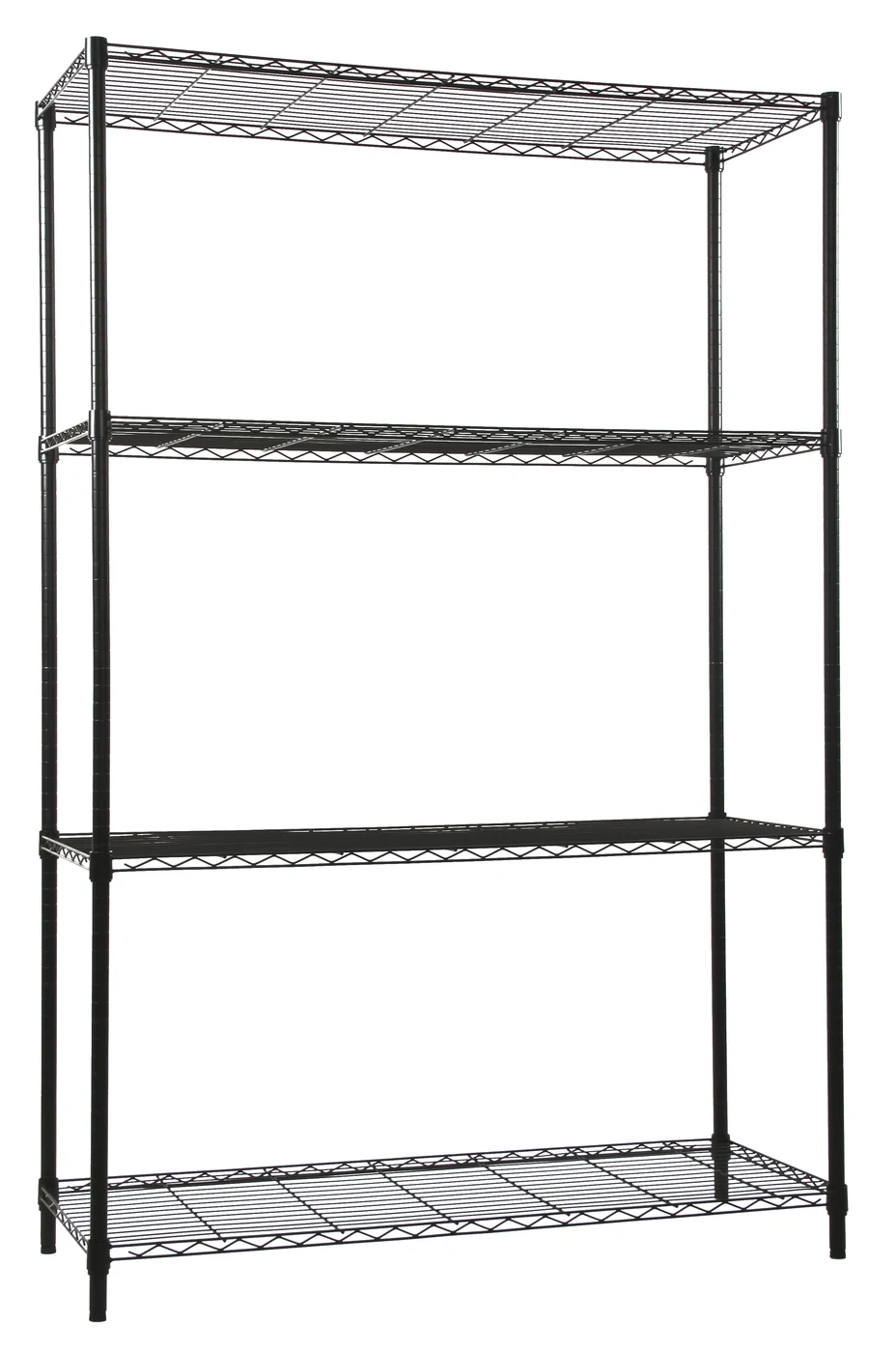 Quantum WR74-3036BKX Wire Shelving Starter Kit, 36"W x 30"D x 74"H, 600-800 lb capacity, Black