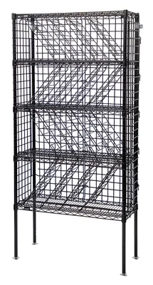 Quantum WR74-BW1436C Bulk Wine Shelving Unit, 36"W x 14"D x 74"H, Chrome