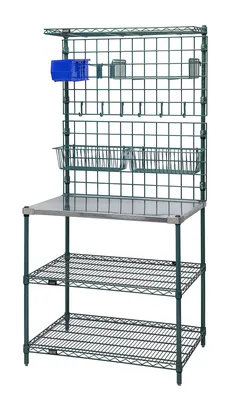 Quantum WRC54-DT1436GYG-1IV Mobile Drive-Thru Workstation, 36"W x 14"D x 60"H, 1200 lb capacity, Gray
