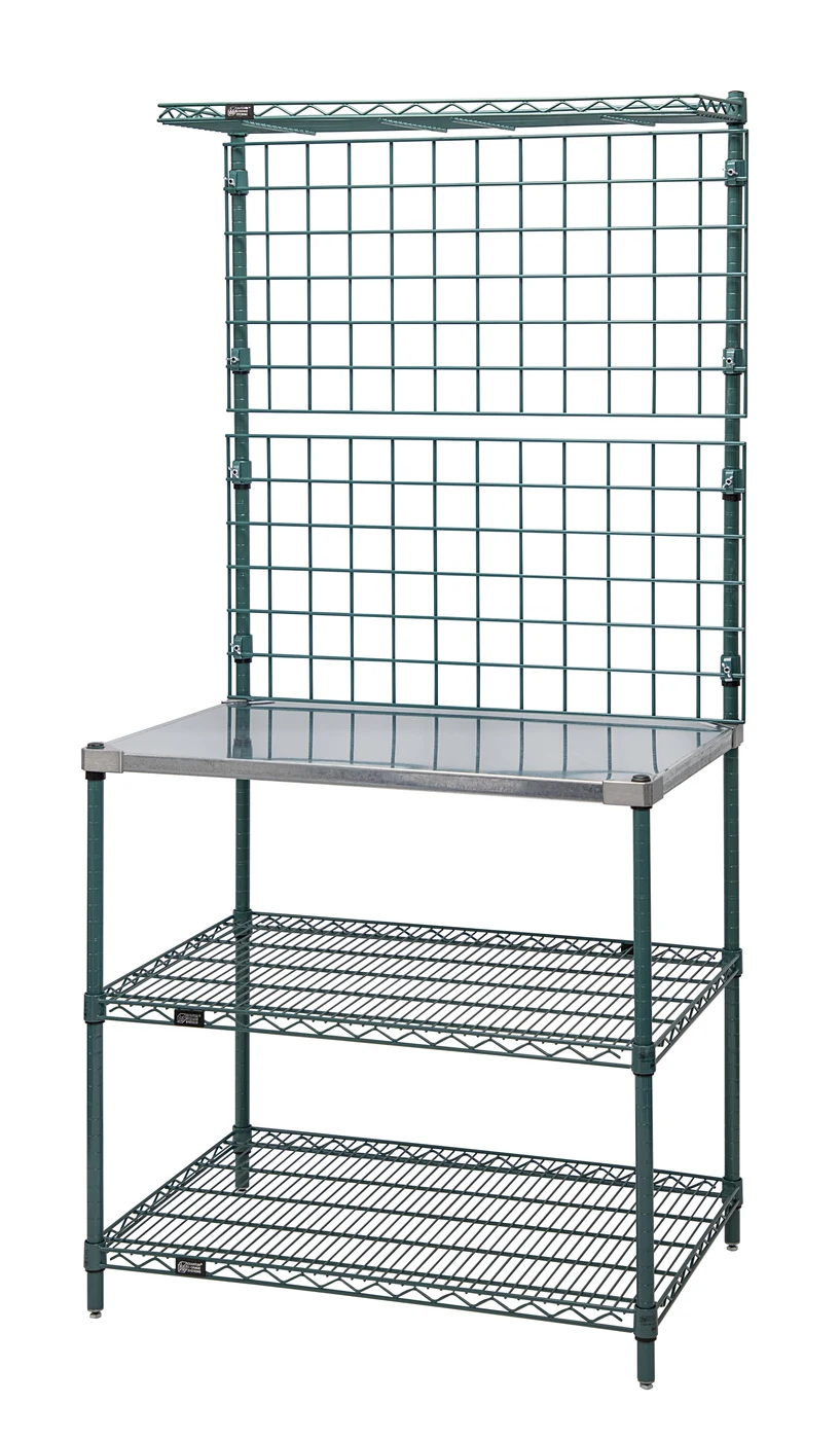 Quantum WR74-DT2436P Drive-Thru Workstation, 36"W x 24"D x 74"H, Green