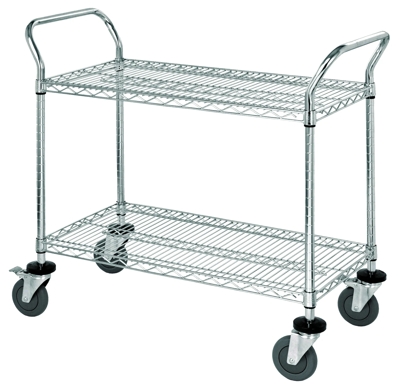 Quantum WRC-2136-2PN Utility Cart, 36"W x 21"D x 37-1/2"H, 1200 lb capacity, Chrome
