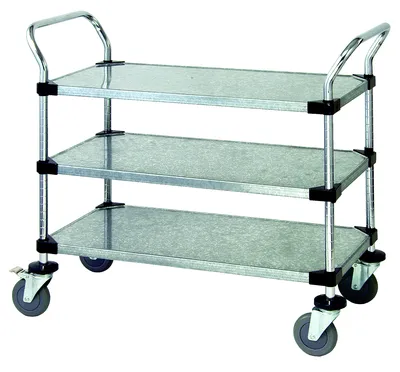 Quantum WRC-1836-3G Utility Cart, 36"W x 18"D x 37-1/2"H, 1200 lb capacity, Chrome