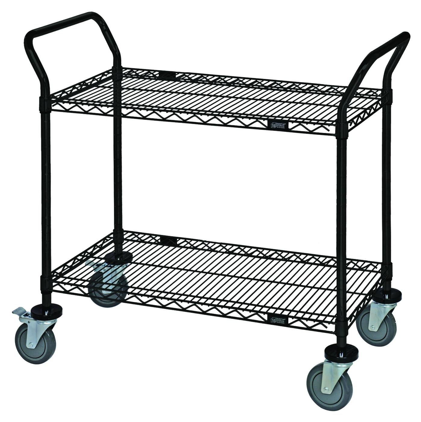 Quantum WRC-2442BK-2 Utility Cart, 42"W x 24"D x 37-1/2"H, 1200 lb capacity, Black