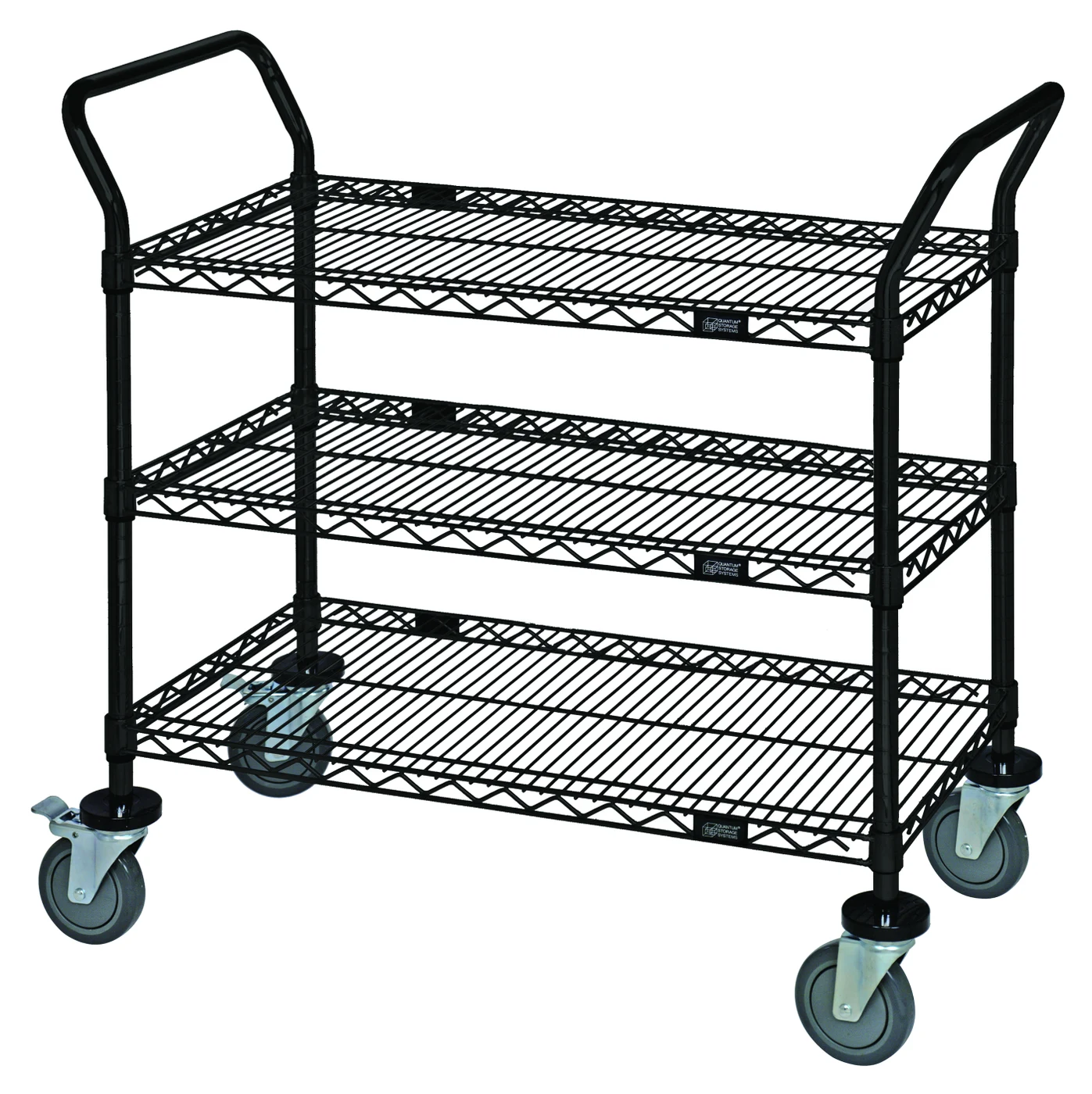 Quantum WRC-2460BK-3 Utility Cart, 60"W x 24"D x 37-1/2"H, 1200 lb capacity, Black