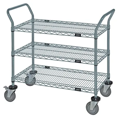 Quantum WRC-2136GY-3 Utility Cart, 36"W x 21"D x 37-1/2"H, 1200 lb capacity, Gray
