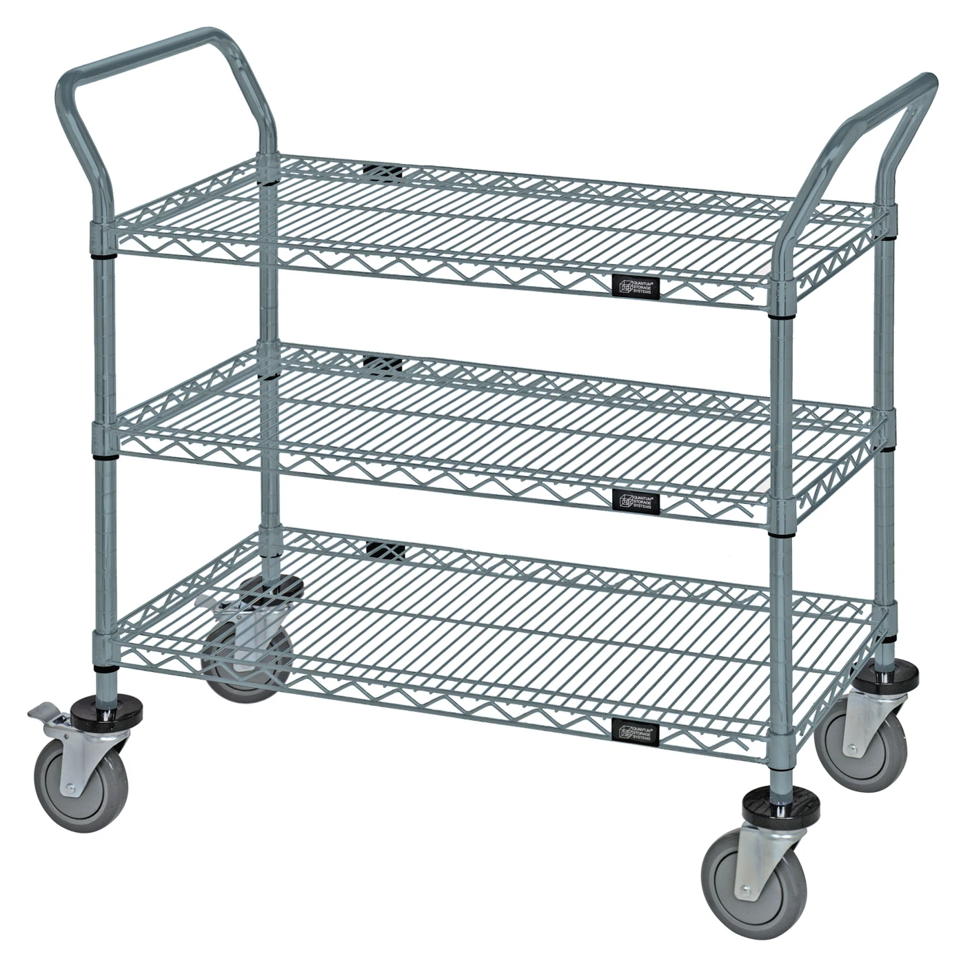 Quantum WRC-2136GY-3 Utility Cart, 36"W x 21"D x 37-1/2"H, 1200 lb capacity, Gray