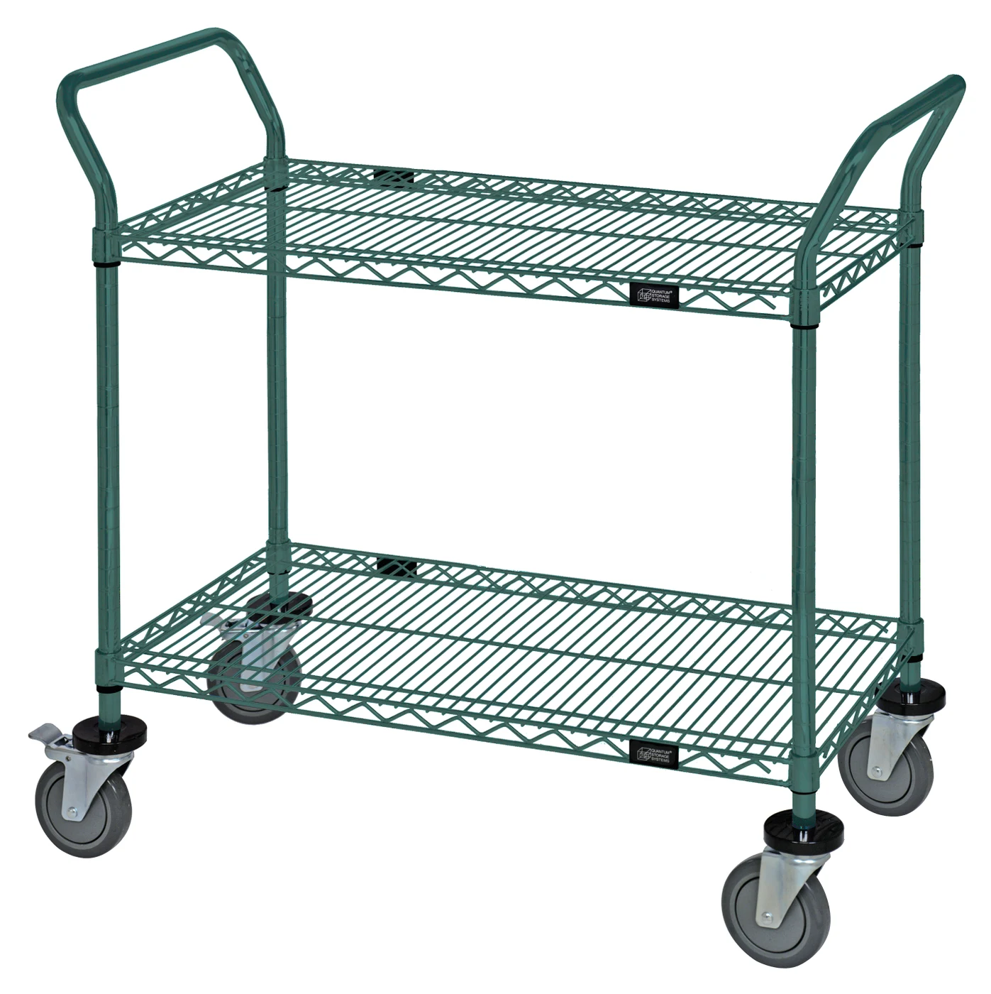 Quantum WRC-2130P-2 Utility Cart, 30"W x 21"D x 37-1/2"H, 1200 lb capacity, Green