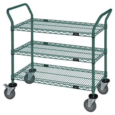 Quantum WRC-2160P-3 Utility Cart, 60"W x 21"D x 37-1/2"H, 1200 lb capacity, Green