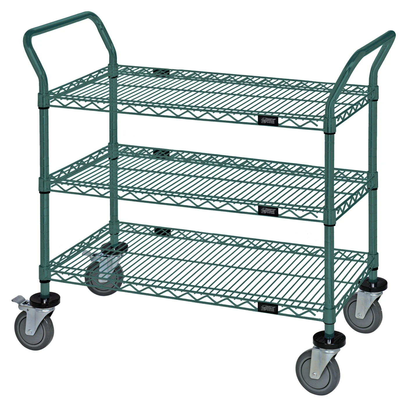 Quantum WRC-2160P-3 Utility Cart, 60"W x 21"D x 37-1/2"H, 1200 lb capacity, Green