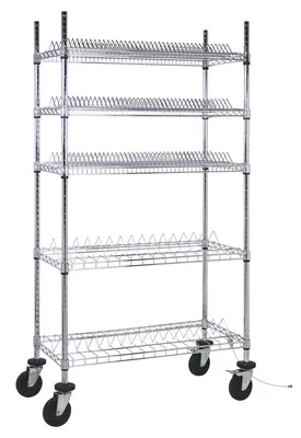 Quantum WRC-R264C Reel Shelving Cart, 36"W x 18"D x 69"H, 400 lb capacity, Chrome