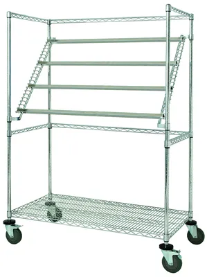 Quantum WRC-SW2460 Sterile Wrap Cart, 60"W x 24"D x 69"H, 1200 lb capacity, Chrome
