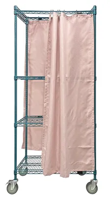 Quantum WRC74-1836FP-3PC Mobile Privacy Storage Cart, 36"W x 18"D x 80"H, 1200 lb capacity, Chrome