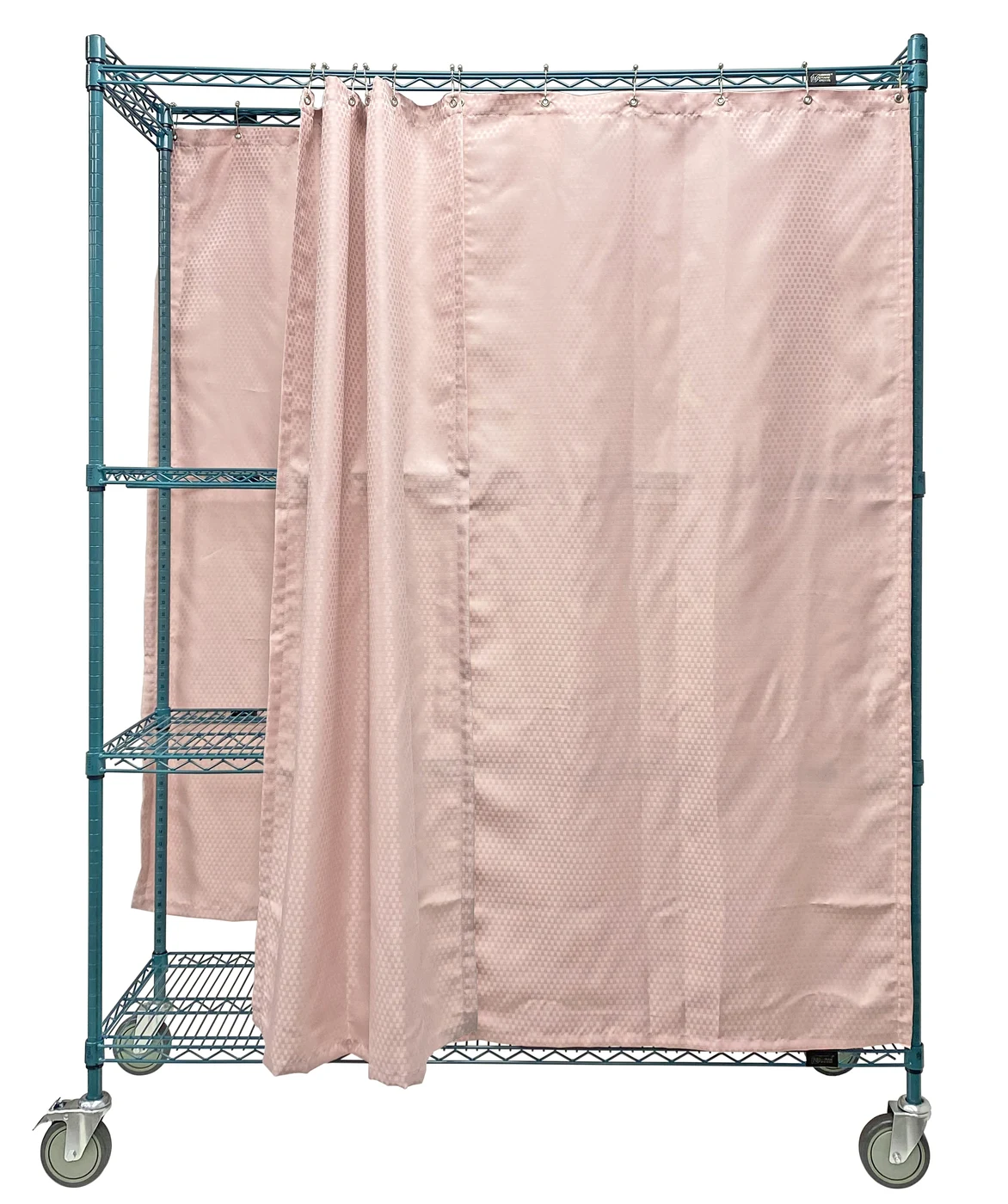 Quantum WRC74-1860FP-3PC Mobile Privacy Storage Cart, 60"W x 18"D x 80"H, 1200 lb capacity, Chrome