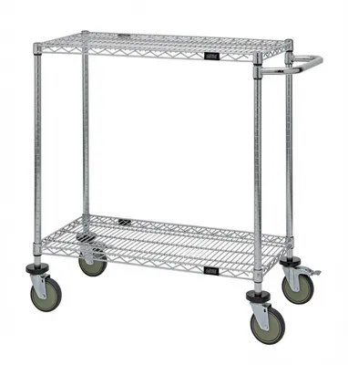 Quantum WRCP-1830BK-2 Utility Cart, 30"W x 18"D x 37-1/2"H, 1200 lb capacity, Black