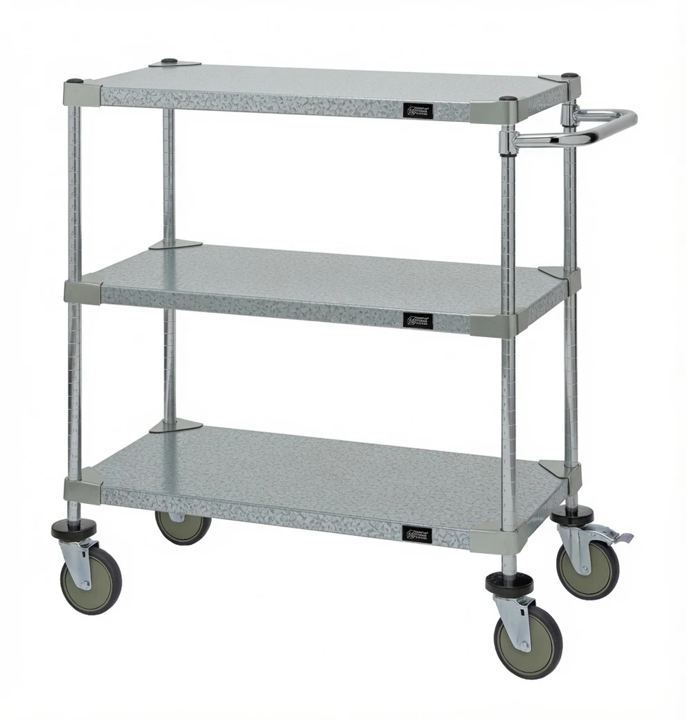 Quantum WRCP-2442-3G Utility Cart, 42"W x 24"D x 37-1/2"H, 1200 lb capacity, Galvanized