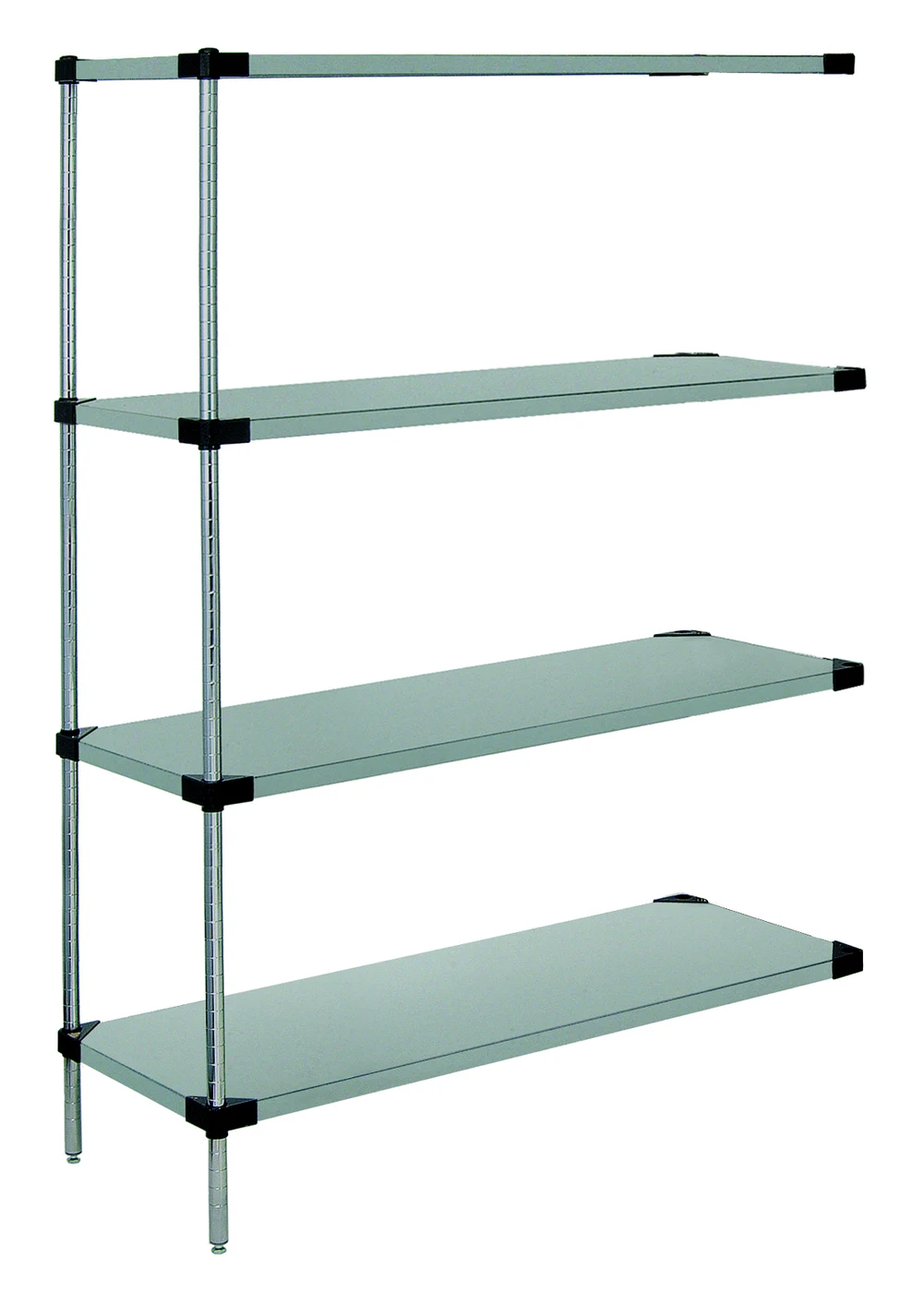 Quantum WRS5-74-1848SS Solid Shelving Starter Kit, 48"W x 18"D x 74"H, 400-600 lb capacity, Stainless