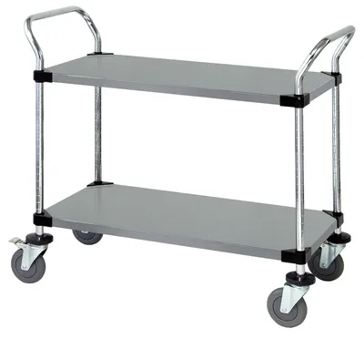 Quantum WRSC-1830-2SS Utility Cart, 30"W x 18"D x 37-1/2"H, 1200 lb capacity, Stainless