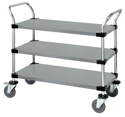 Quantum WRSC-1830-3SS Utility Cart, 30"W x 18"D x 37-1/2"H, 1200 lb capacity, Stainless
