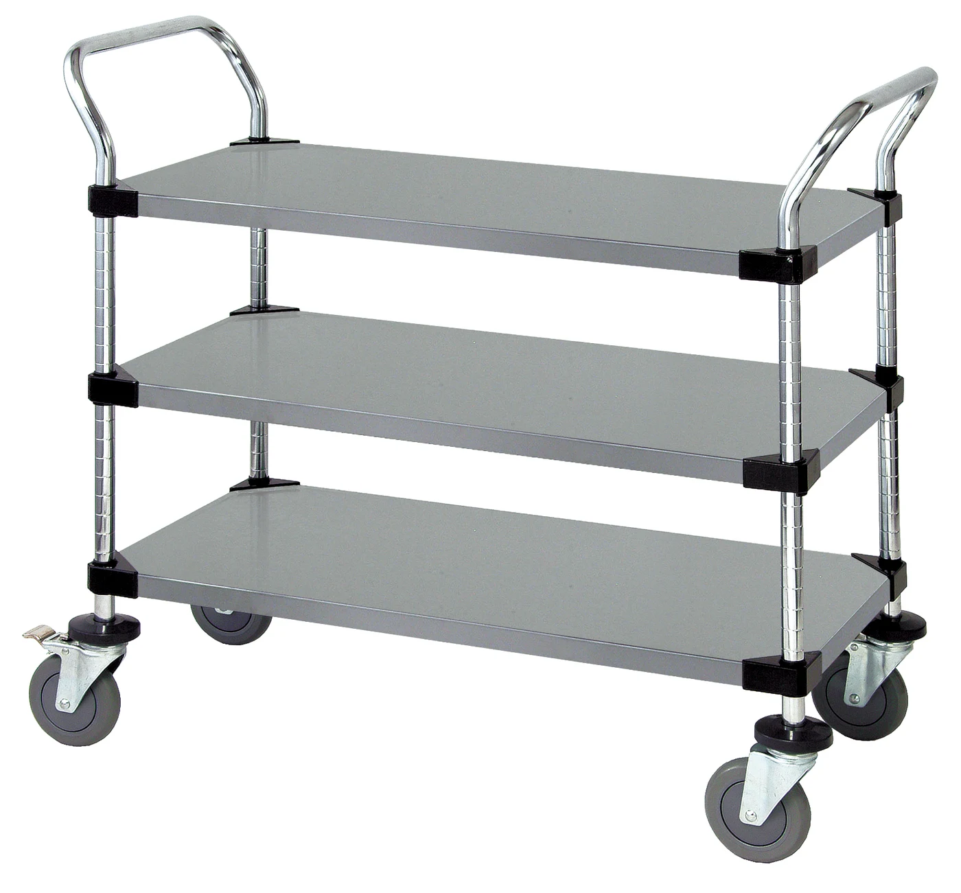 Quantum WRSC-2448-3SS Utility Cart, 48"W x 24"D x 37-1/2"H, 1200 lb capacity, Stainless