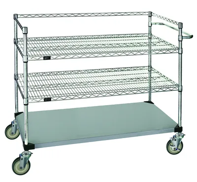 Quantum WRSC3SS-42-2436SFS Surgical Cart, 36"W x 24"D x 49"H, 1200 lb capacity, Stainless
