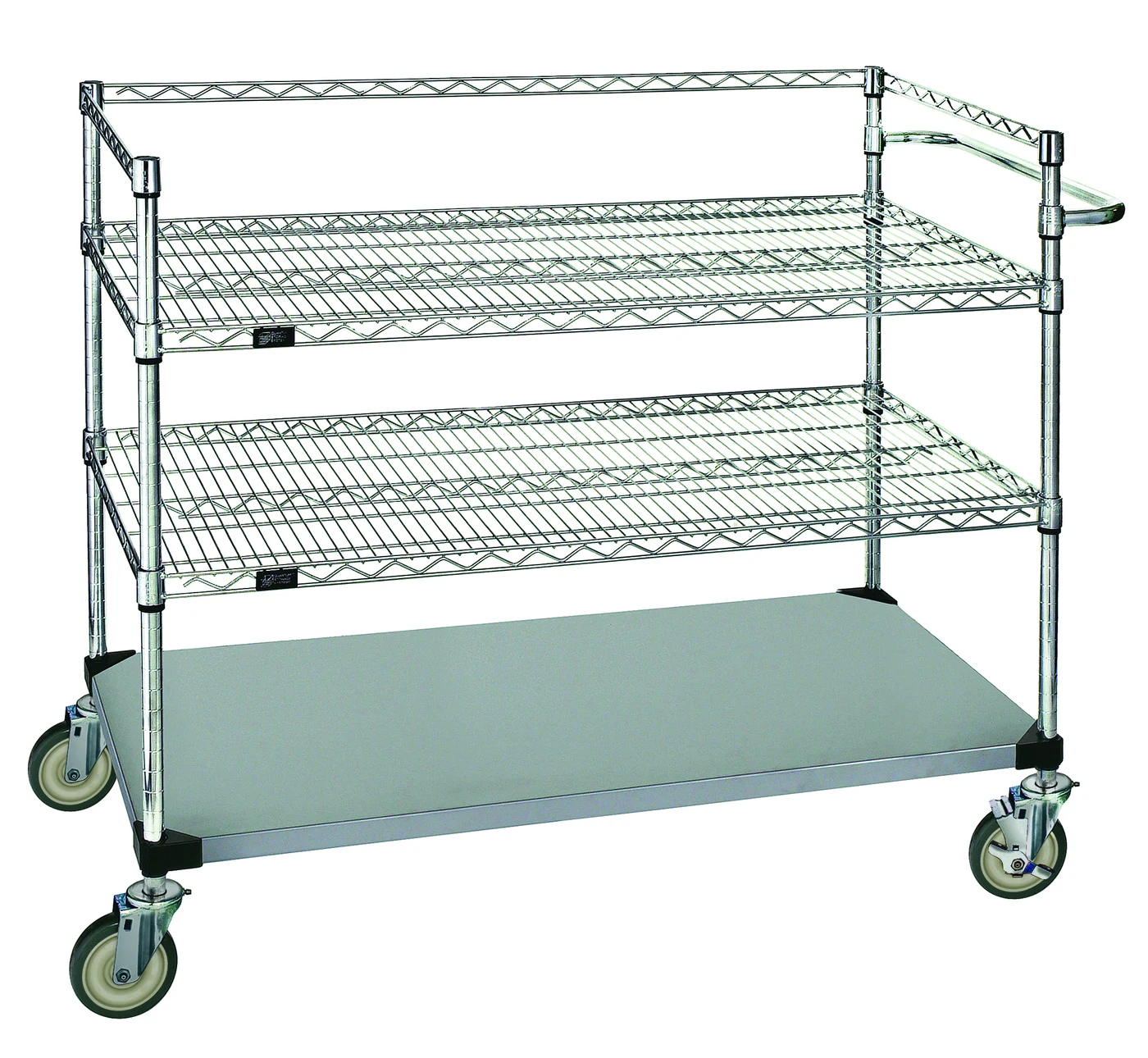Quantum WRSC3SS-42-2436SFS Surgical Cart, 36"W x 24"D x 49"H, 1200 lb capacity, Stainless