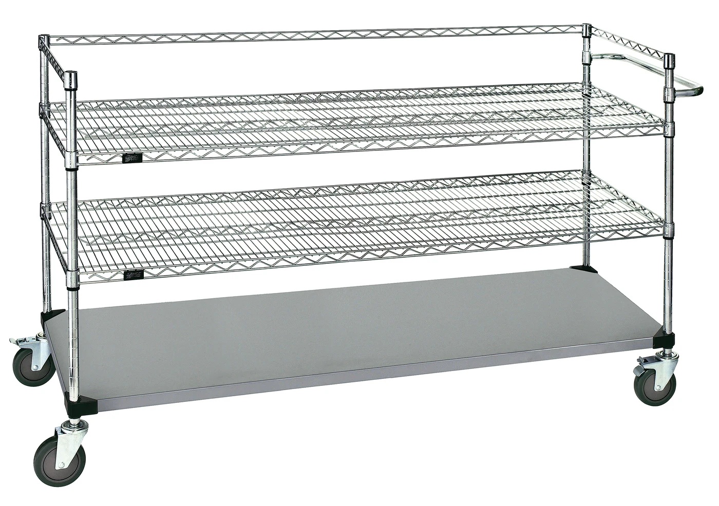 Quantum WRSC3-42-2460FS Utility Cart, 60"W x 24"D x 48"H, 1200 lb capacity, Stainless