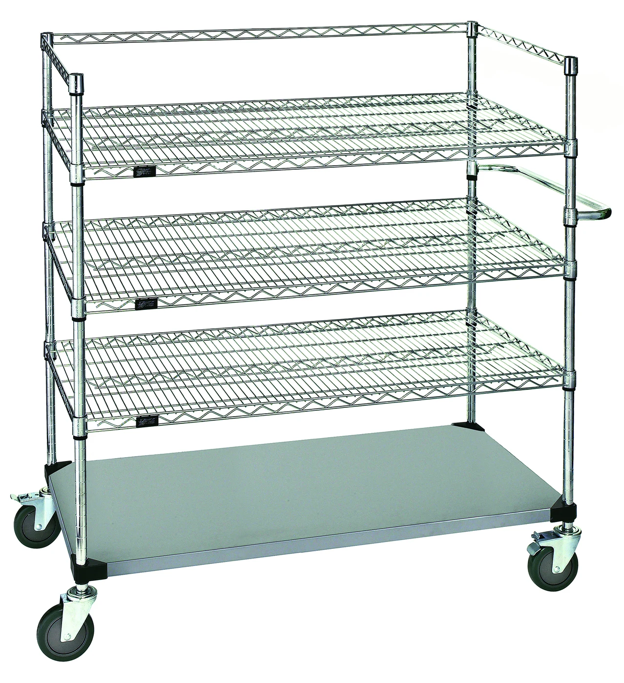 Quantum WRSC4-54-2436FS Utility Cart, 36"W x 24"D x 60"H, 1200 lb capacity, Stainless