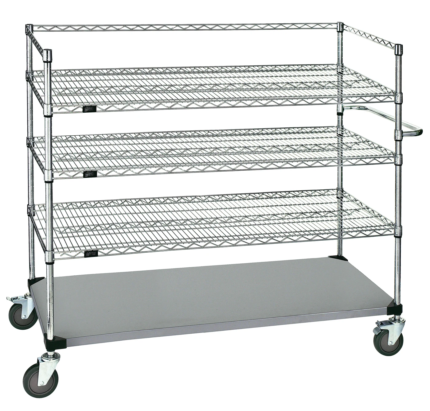 Quantum WRSC4-54-2448FS Utility Cart, 48"W x 24"D x 60"H, 1200 lb capacity, Stainless