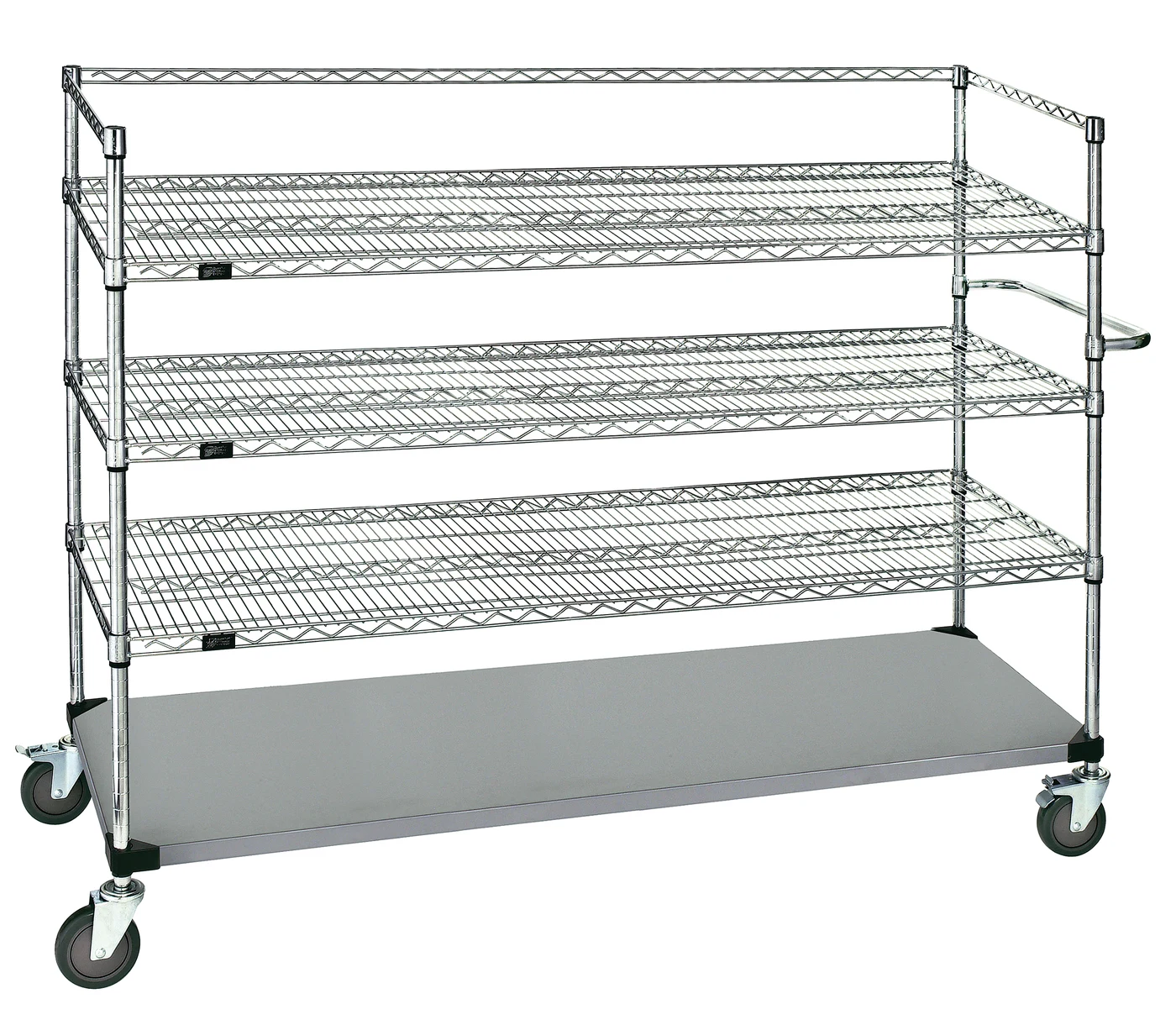 Quantum WRSC4-54-2460FS Utility Cart, 60"W x 24"D x 60"H, 1200 lb capacity, Stainless