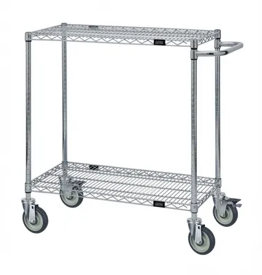 Quantum WRSCP-1830-2 Utility Cart, 30"W x 18"D x 37-1/2"H, 1200 lb capacity, Stainless