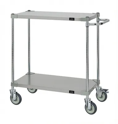 Quantum WRSCP-1824-2SS Utility Cart, 24"W x 18"D x 37-1/2"H, 1200 lb capacity, Stainless
