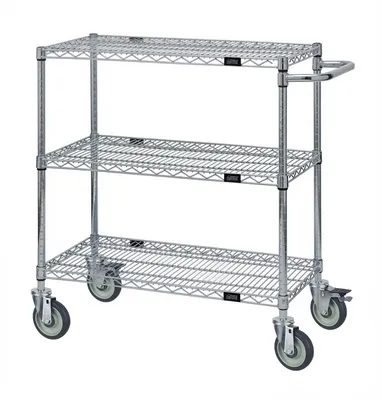 Quantum WRSCP-1830-3 Utility Cart, 30"W x 18"D x 37-1/2"H, 1200 lb capacity, Stainless