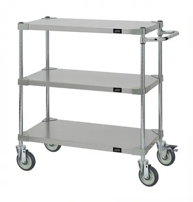 Quantum WRSCP-1824-3SS Utility Cart, 24"W x 18"D x 37-1/2"H, 1200 lb capacity, Stainless