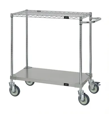 Quantum WRSCP-1842SS-2S Utility Cart, 42"W x 18"D x 37-1/2"H, 1200 lb capacity, Stainless