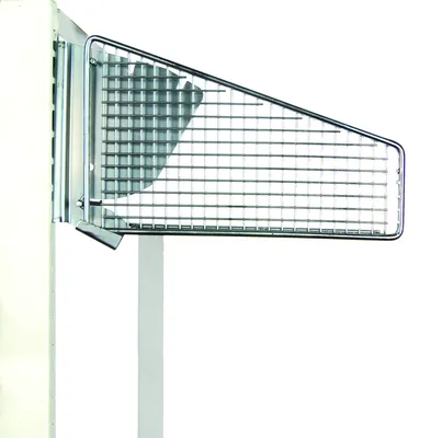 Quantum WS-HBBA Partition Wall Hanging Bracket, Chrome — in use