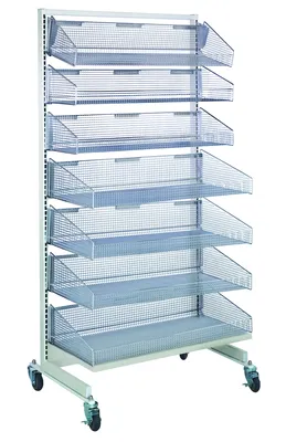 Quantum WS-1818DSHC Partition Wall Dust Shelf, 18"W x 18"D, Oyster White — in use