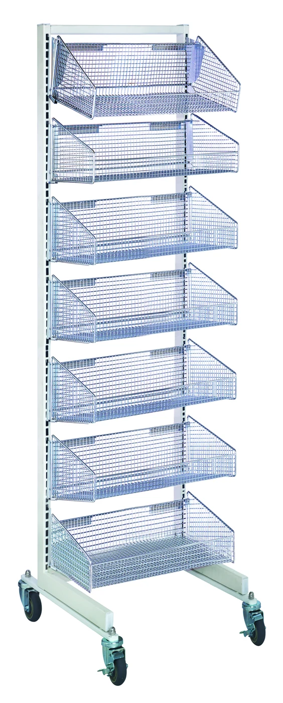 Quantum WS70-SS18-7S Mobile Partition Wall Starter Unit, 18"W x 26"D x 74"H, Oyster White