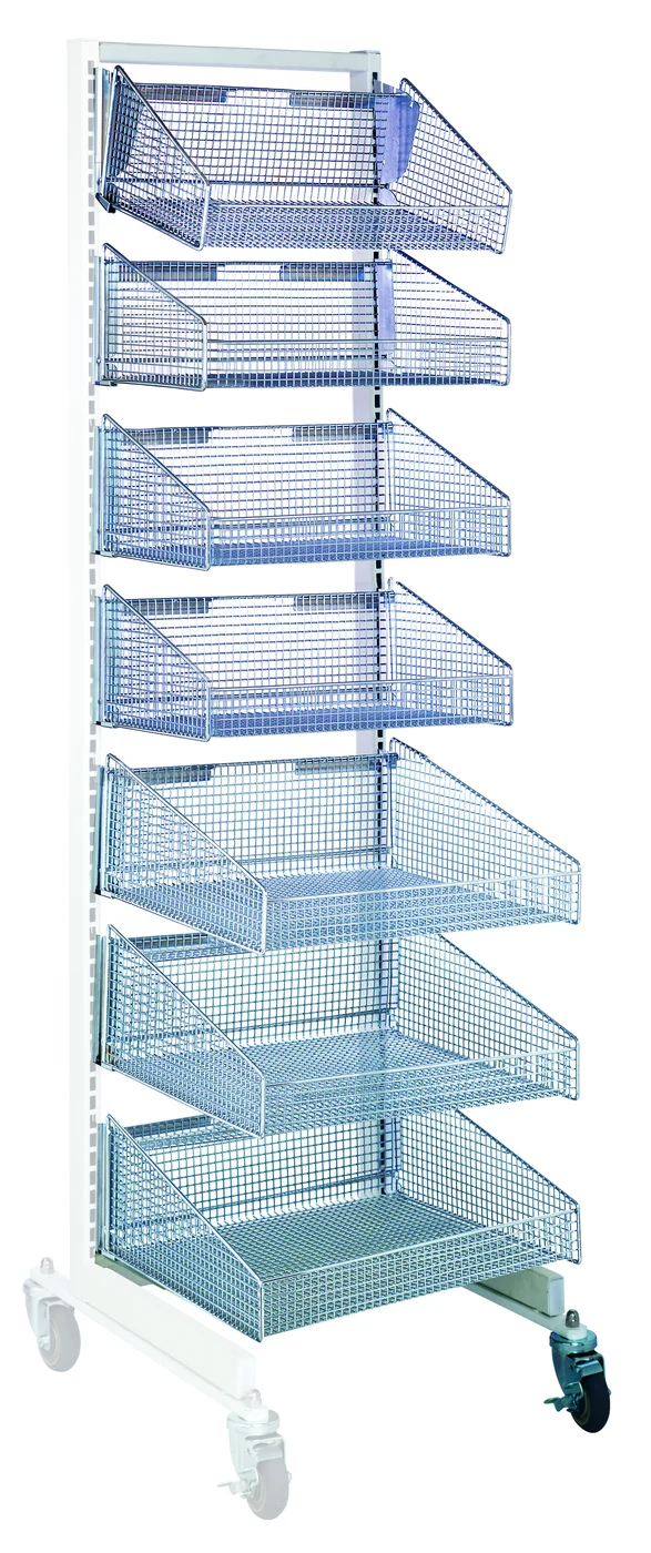 Quantum WS70-SS18AD-4S3L Mobile Partition Wall Add-On Unit, 18"W x 26"D x 74"H, Oyster White